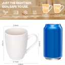 6 Pack Ceramic Coffee Mugs Set, 12 OZ Porcelain, White