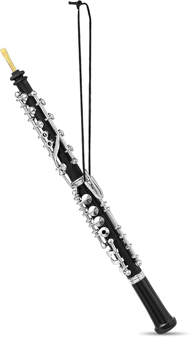 Broadway Gifts Black Oboe Instrument Christmas Tree Ornament 6.5 inches