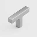 Modket Euro Square Cabinet Handle Pull 304 Stainless Steel 2" Knob, Brushed Nickel, 10-Packs