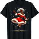 African Santa Wife Dancing African American Christmas T-Shirt, 2XLT