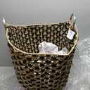Deco 79 Seagrass Handmade Decorative and Functional Storage Basket Basket Organizer with Handles, Basket for Storage 21" x 18" x 18", Brown