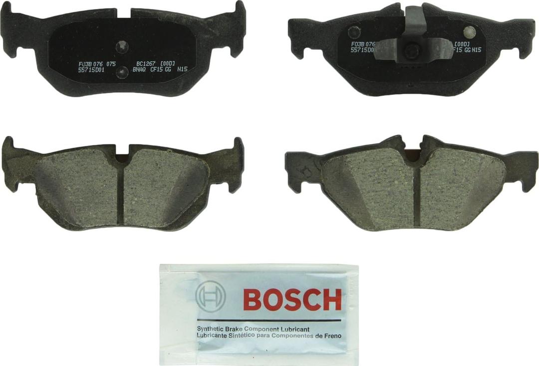 BOSCH BC1267 QuietCast Premium Ceramic Disc Brake Pad Set - Compatible with Select BMW 128i, 323i, 328i, 328i xDrive, 328xi, X1; REAR