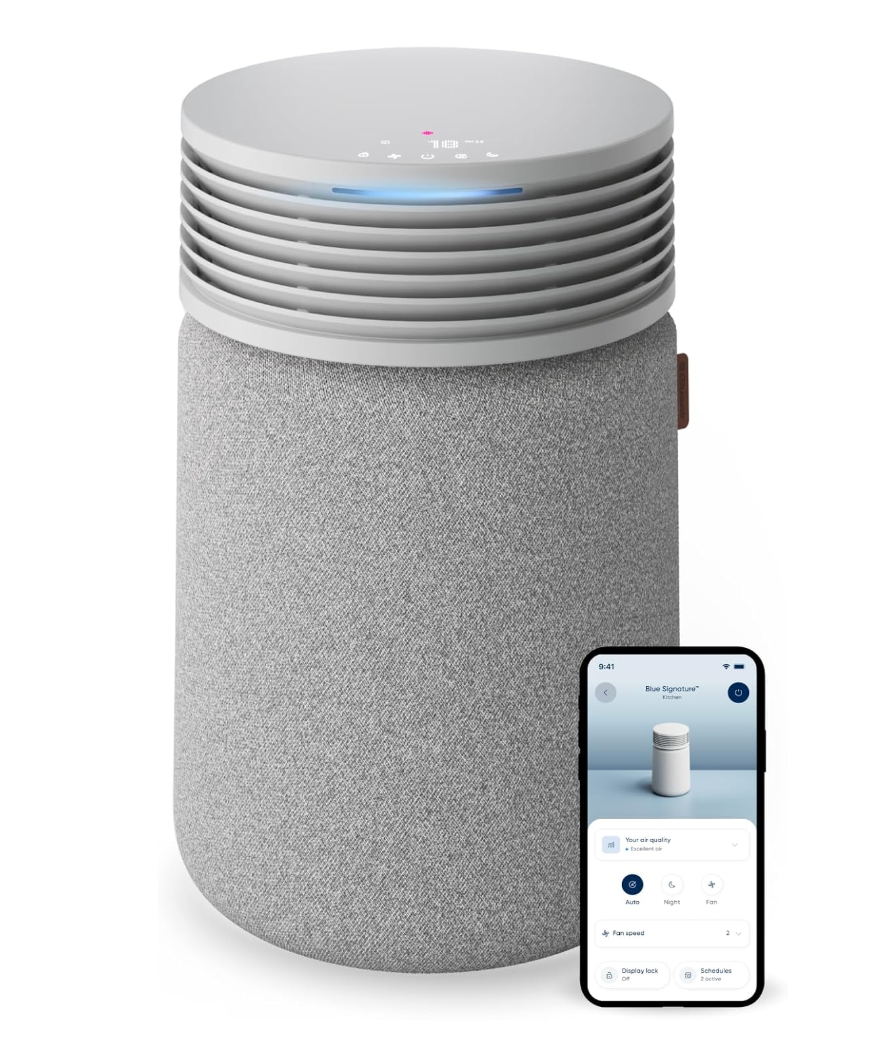 BLUEAIR Blue Signature SP3i Air Purifier for Medium Rooms up to 498 sq ft, HEPASilent Filtration, WiFi Smart Control, Auto Mode, Odor & Smoke Removal, Pet Hair & Dust, AHAM Verified, Table Design