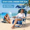 ZENPETIO Zero Gravity Backpack Beach Chair with Canopy, Infinite Reclining Beach Chairs for Adults, Portable Foldable Heavy Duty Beach Chair with Headrest for Sand, Pool, Garden