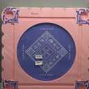 Floating Mahjong Table for Pool, EVA Floating Mahjong Mat with Tile Slots and Drink Holder for Card, Dominoes, Poker, Adult, Summer Beach Water Game, 29.5 x 29.5 Inches(Chinese Characters)