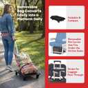 dbest products Rolling Pet Carrier with Wheels Airline Approved - TSA Dog Cat Carrier for Airplane Travel - Wheeled Pet Carrier 18x12x20 for Pets up to 24lbs - Collapsible Travel Bag