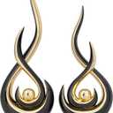 XMGZQ Modern Abstract Art Home Decor Accent,Contemporary Statues Coffee Table Decor for Living Room,Table Centerpieces for Dining Room,Ceramic Sculptures Knick Knacks for TV Stand Show Piece (Black)