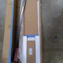 38x80 Inch Glass Sliding Barn Door Slab and 6.6ft Hardware Kit Included, 5 Frosted Glass, LVL Wood Panel Covered with White Water-Proof Scratch-Proof PVC Surface, Simple DIY Assembly