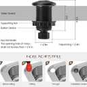 Garbage Disposal Air Switch Kit Sink Top Waste Disposal Stainless Steel Black On/Off Air Button Food and Waste Disposals Part by Etoolcity, UL Listed