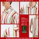 BRISIRA Mens Christmas Shirt Santa Claus Hawaiian Ugly Collared Short Sleeve Printed Button Party Casual Regular Fit S - 6XL (Large)