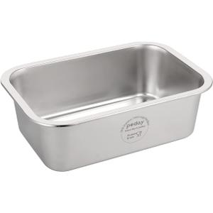 PEDAY 1.2 Gallon Large Dog Water Bowl, 18/8 Human Grade Stainless Steel - Silver Classic