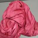1 Pack 90 Inch Round Satin Tablecloth Hot Pink Satin Table Cover, Overlay Silky Tablecloth Dining Table Cloths for Wedding, Party, Banquet, Events, Reception, Dinner