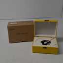 Rechargeable Leather CD Player with Speakers; Bluetooth Transmitter; Festival Gift; BGM Player for Home Dcor (Yellow)