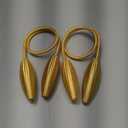 2-Pack Curtain Holdbacks Curtains Tiebacks Home Decorative Window Drape Twist TieBacks Random Modelling Curtain Holdbacks (Gold)