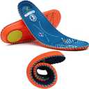 ROCKROOSTER Anti-Fatigue Work Boot Insoles PU & Memory Foam Inserts with Shock Absorbing Heel Cushion, High Arch Stability and Long-Lasting Comfort for Wide Feet & Heavy-Duty Use (Blue) 