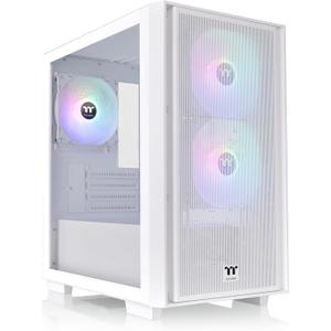 Thermaltake Versa H16 TG ARGB Snow Micro ATX Tower Case; Tempered Glass Side Panel; 3 Pre-Installed ARGB Fans; CA-1Y8-00S6WN-01