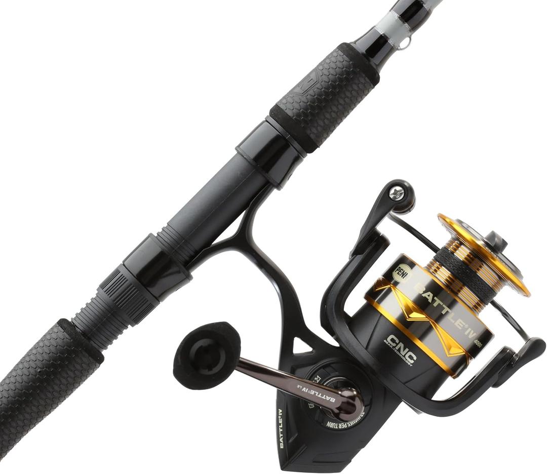 Penn Battle IV Spinning Reel and Fishing Rod Combo, 4000 Size Reel - 7' - Medium - 2pc