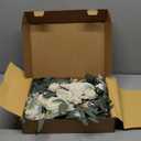 Faux Arch Flower Swag Set of 2 for Wedding Welcome Signs Floral Swag Wedding Reception Ceremony Signs Decor (White)