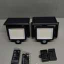 Tuffenough Solar Outdoor Lights 2500LM 210 LED Security Lights with Remote Control,3 Heads Motion Sensor Lights, IP65 Waterproof,270 Wide Angle Flood Wall Lights with 3 Modes(2 Packs)