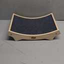 Double-Sided Sisal Cat Scratcher, Cat Scratchers for Indoor Cats with Natural Sisal + Carpet Cloth, Durable Solid Wooden Structure Scratch Pad, 16.5 x 10.8in