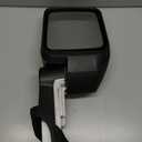 Left Driver Side Mirror Compatible With 2021-2025 Ford Bronco NO Fits Sport With Manual Folding Power Glass Heated Blind Spot Temperature Sensors Matte Black Replace#M2DZ-17683-B (9Pins)