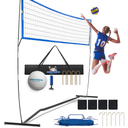 Outdoor Volleyball Net for Backyard. 12FT, 4 Adjustable Height Options, Ball with Pump, Boundary Markers, Carry Case and Stakes Included