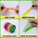 24 Rolls Colored Masking Tape Bulk for Art, 0.6 inch x 720 Yards for Crafts, Labeling, DIY Decorative, colored painters tape, Rainbow Colors Tape for General Use Projects, Easy Tear No Residue
