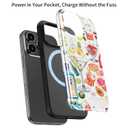 Goodon for iPhone 15 Pro Case, Cute Preppy Floral, MagSafe Compatible