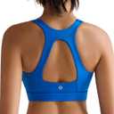 RUNNING GIRL Sports Bras for Women High Support,Racerback Supportive Molded Cup Sports Bra with Sewn in Pads (L)