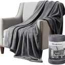 Nap Plush Throw Blanket for Couch | Warm & Super Soft Blanket with Unmatched Heavy, Dense, and Ultra-Comfy Throw | Luxurious Drape, Cozying Up on a Sofa, Chair | Silver 60x70