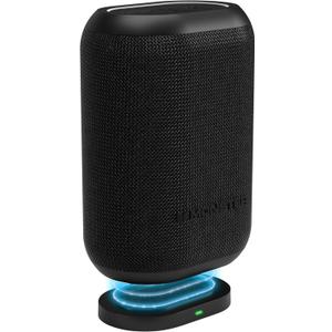 Monster DNA One Portable Bluetooth Speaker, Loud Speaker with 360 Bass Sound and 10W Wireless Charging Pad, IP67 Waterproof- Indoor and Outdoor Use (Black)