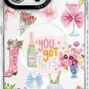 for iPhone 16 Case,Motivational Pink Collage Pattern, Fun Y2K Soft Slim TPU Compatible with MagSafe,Military-Grade Drop Protection & Camera Protection for Women Girls (ItalianBeach)