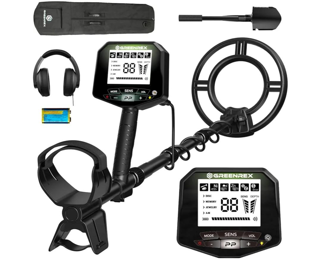 Metal Detector for Adults Professional, Waterproof Pinpoint, High Accuracy Gold and Silver Detection, Underwater and Beach Use, 10'' IP68 Coil, Bigger LCD, New Advanced DSP Chip, Black