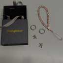 1 pc Crystal Phone Wrist Strap Phone Charm Chain Keychain Beaded Cellphone Lanyard with Tether Tab Hands-Free Wristlet Bracelet Wrist Grip Strap for Women, D-Pink AB (1 Count (Pack of 1))