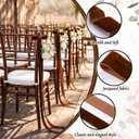 24 Pcs Velvet Wedding Aisle Chair Decor Ribbon Bow,Caramel