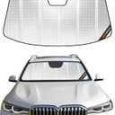Pigenius Windshield Sun Shade for BMW X5 (G05) 2019-2023 & BMW X7 (G07) 2019-2022, Fits xDrive40i M50i X5M Alpina XB7. Reflective Aluminum Film Front Window Sunshade - BLAZBLOCK