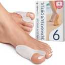 YOGAMEDIC Bunion Corrector for Women Big Toe - 6-Piece Gel Pads, One Size - Toe Separators for Women & Men, Bunion Relief & Hallux Valgus Support