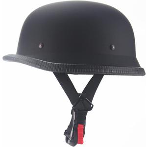 German Style Motorcycle Helmet, Adult Half Helmet Open Face DOT Approved, Motorcycle Cruiser Scooter Cool Helmet (X-Large, Matte Black)