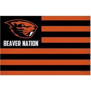 Rico Industries NCAA Oregon State Beavers Country 25" X 35" Felt Wall Dcor, Wall Safe for Living Room, Office, Dining Room, Bedroom, Easy to Hang - Made in The USA