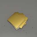 YYaaloa 3.3 Inch Mini Square Golden Cake Boards 50pcs Mousse Cupcake Base Paper Plates Dessert Board Base for Cake DIY, Baking Dessert Party Wedding Birthday (Square, 50pcs)