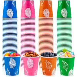 500 Pack 5oz Disposable Paper Cups, Small Disposable Cups, Colorful Small Mouthwash Cups, Mini Paper Cups for Parties, Picnics, Barbecues, Travel and Events