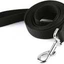 Nylon Dog Training Leash, Traction Rope, 5 Feet Long (1'' x 5 FT, Black)