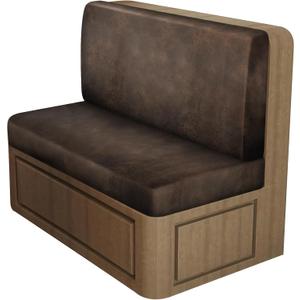 Leather Look RV Dinette Cushion Covers, Stretch Camper Cushion Slipcovers for Travel Trailer Couch RV Booth Seat, Replacement Camper Sofa Chair Protector (1 Backrest Cover & 1 Bench Cover,Brown)