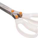 Fiskars Fringe Scissors White and Orange Stainless Steel Blades for Crafting Gift Wrapping and Paper Projects Comfortable Handles