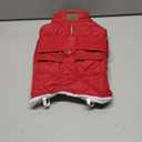 KYEESE Dog Coat Soft Pet Sweater for Cold Weather Warm Pet Winter Puffer Coat with Leash Hole Waterproof Dogs Jacket with Fleece Lined Windproof Dog Coats for Small Dogs Thick Pets Clothes with Pocket (Large, 02# Red)