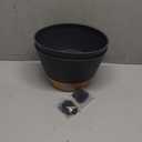 QCQHDU 2 Pack 10 Inch Hanging Planters for Indoor Outdoor Plants, Hanging Baskets Flower Pots with Reservoir Tray & Visible Water-Level (Dark Grey)