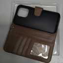 Arae Compatible with iPhone 15 Pro Max Case with Card Holder and Wrist Strap Wallet Flip Cover for iPhone 15 Pro Max 6.7 inch Men RFID Blocking, Wristlet, Kickstand,Litchi Brown