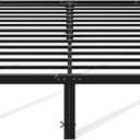 OLIXIS Metal Queen Bed Frame - 14in High with Storage Space, No Box Spring Needed with Sturdy Steel Slat Support, 2200LBS Heavy Duty for Easy Assembly, Black for Bedroom