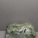 Honeydak Ribbed Rabbit Fur Stuffed Animal Storage Bean Bag Chair Cover (No Filler) Comfy Bean Bag Cover Without Filling or Home Bedroom Decor Organizing Plush Doll Textile Holder (Green,L)