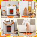 Haull 6 Pcs Fall Thanksgiving Bathroom Rugs Decorations for Home, Autumn Pumpkin Rugs Bulk Orange Washable Nonslip Mat Decor for Living Room Doorway Farmhouse Thanksgiving Neighbor Gift, 16 x 16 Inch